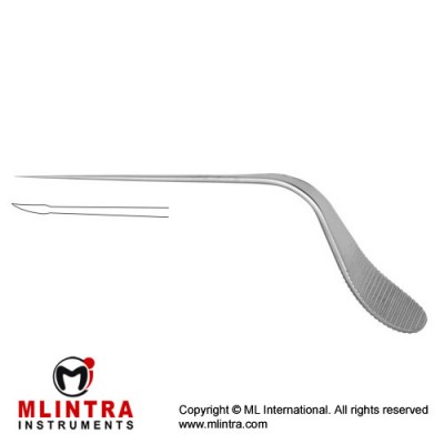 Zoellner Tympanum Needle Angled Upwards Stainless Steel, Standard Size